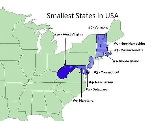 You are currently viewing Top 10 Smallest States in USA